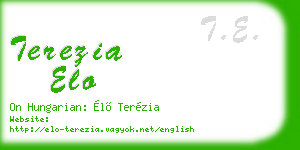 terezia elo business card